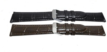 Curea maro inchis piele vitel model aligator captusita buget 18mm - 51985 - Img 2