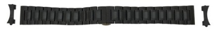 Bratara neagră deployant capat drept si curbat 14mm