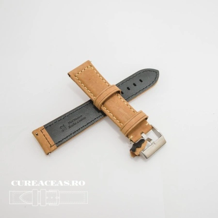 Curea piele maro deschis QR 20mm - 3960320 - Img 2