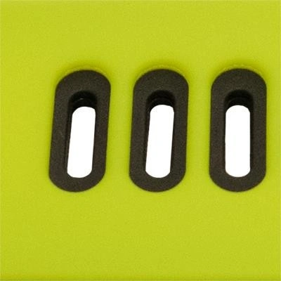 Curea silicon doua culori QR verde lime cu negru 22mm- 62217 - Img 3