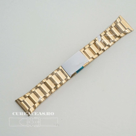 Brățara metalica aurie cu buton lateral 28mm - 58748 - Img 2