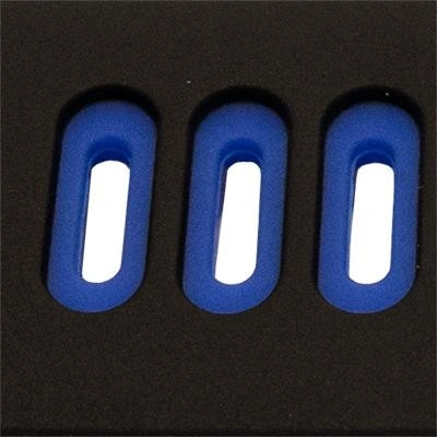 Curea silicon doua culori QR neagra cu albastru 20mm- 62204 - Img 4