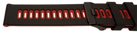 Curea silicon doua culori QR neagra cu roșu 22mm- 62209 - Img 3