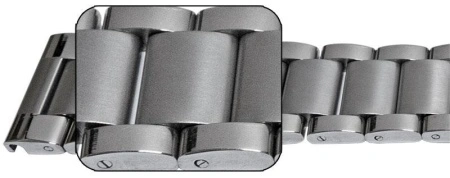 Bratara argintie deployant capat drept 18mm - 57138 - Img 2