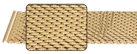Bratara milaneza aurie cu deployant 18mm -59011 - Img 2