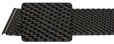 Bratara milaneza neagră cu deployant 18mm -59008 - Img 2
