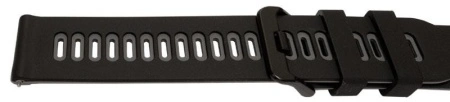 Curea silicon doua culori QR neagra cu gri 22mm- 62207 - Img 2
