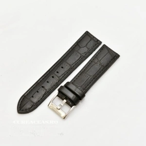 Curea hibrid silicon si piele model crocodil neagra 22mm - 4200122