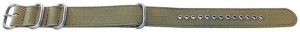Curea NATO verde militar canvas 22mm catarame zulu argintii -54102