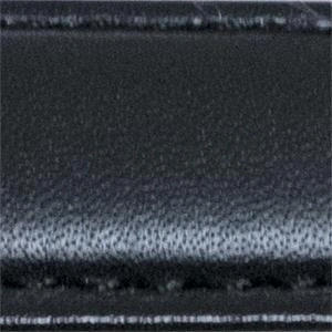 Curea piele lina capat curbat neagra 24mm - 58003 - Img 2