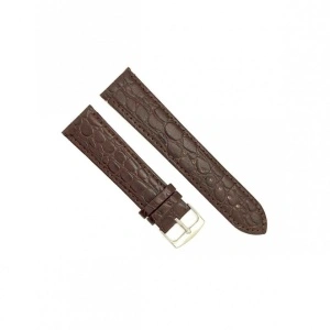 Curea piele vitel maro închis model crocodil plată 22mm-2090222