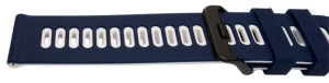 Curea silicon doua culori QR albastră cu alb 20mm- 62212 - Img 4
