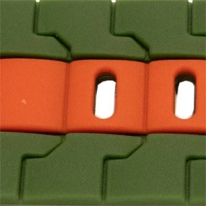 Curea silicon doua culori QR verde cu roșu 20mm- 62252 - Img 3