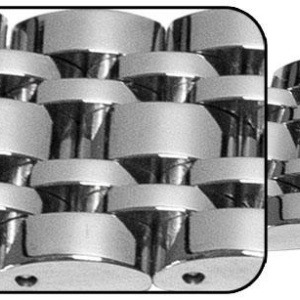 Bratara argintie 7 rânduri cu deployant 18mm - 57106 - Img 2