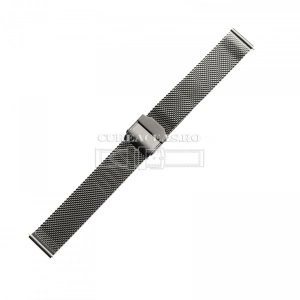 Bratara milaneza fină, neagră cu telescop rapid (QR) 12mm