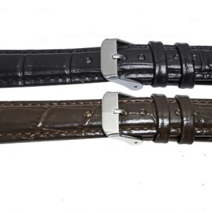 Curea maro inchis piele vitel model aligator captusita buget 22mm - 51987 - Img 2