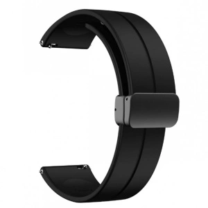 Curea neagră silicon, inchidere magnetica pentru smartwatch 22mm