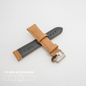 Curea piele maro deschis QR 24mm - 3960324 - Img 2