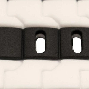 Curea silicon doua culori QR alb cu negru 20mm- 62262 - Img 2