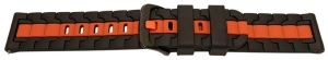 Curea silicon doua culori QR neagra cu roșu 20mm- 62246