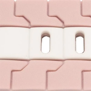 Curea silicon doua culori QR roz cu alb 22mm- 62257 - Img 2