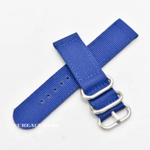 Curea din tesatura de nylon albastră catarame zulu 22mm - 4080522 - Img 2