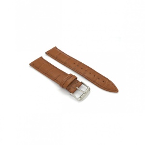 Curea piele maro deschis model crocodil QR 22mm - 4240322