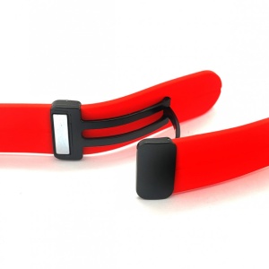 Curea roșie silicon, inchidere magnetica pentru smartwatch 22mm - Img 2