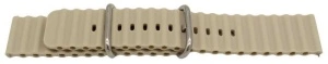 Curea silicon bej cutata cu telescop QR 22mm - 63040
