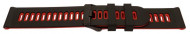 Curea silicon doua culori QR neagra cu roșu 20mm- 62208