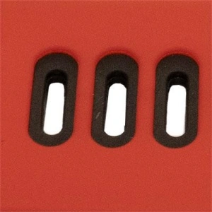 Curea silicon doua culori QR roșu cu negru 22mm- 62221 - Img 3