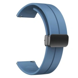 Curea bleu silicon, inchidere magnetica pentru smartwatch 20mm