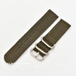 Curea din tesatura de nylon verde catarame zulu 22mm - 4082722