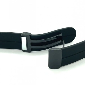 Curea neagra silicon, inchidere magnetica pentru smartwatch 22mm - 450122 - Img 2