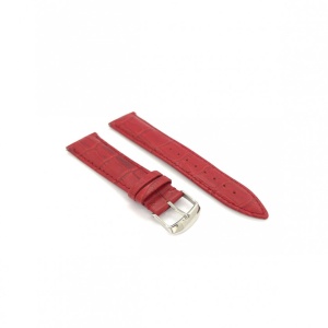 Curea piele roșie model crocodil QR 18mm - 4240418