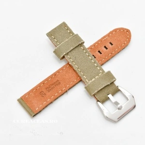 Curea piele si jeans verde 18mm - 3901827 - Img 2