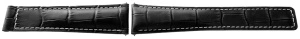 Curea tip Tag Heuer neagra cusătură albă 20mm - 52527