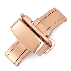 Catarama fluture rose gold cu buton pentru deschidere