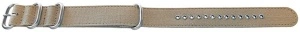 Curea NATO bej canvas 22mm catarame zulu argintii -54108
