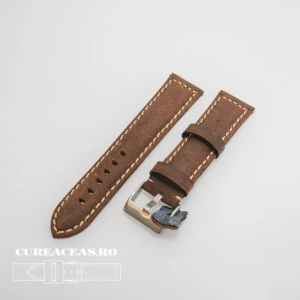 Curea piele maro inchis QR 24mm - 3960224