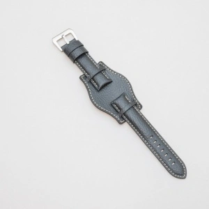 Curea piele vitel tip Fossil neagra de 18mm - 386181