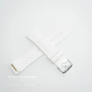 Curea silicon albă capat curbat 22mm - 57212 - Img 2