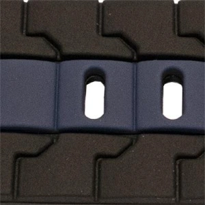 Curea silicon doua culori QR neagra cu albastru 22mm- 62245 - Img 2