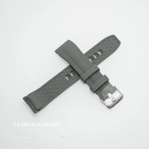 Curea silicon gri capat curbat 22mm - 58402 - Img 2
