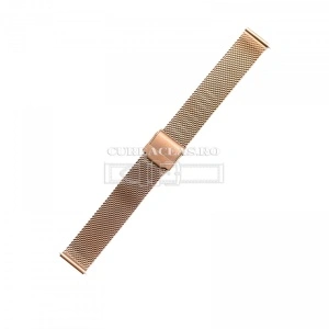 Bratara milaneza fină, rose gold cu telescop rapid (QR) 18mm