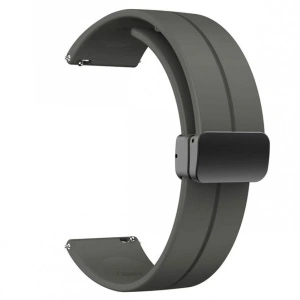 Curea gri inchis silicon, inchidere magnetica pentru smartwatch 20mm