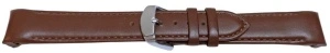Curea piele lina capat curbat maron 20mm - 58008