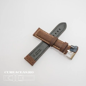 Curea piele maro inchis QR 24mm - 3960224 - Img 2