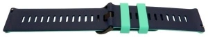 Curea silicon doua culori QR verde turquoise cu negru 22mm- 62219 - Img 4