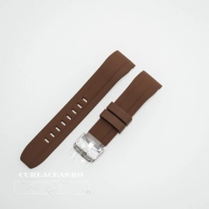Curea silicon maro capat curbat 22mm - 58403